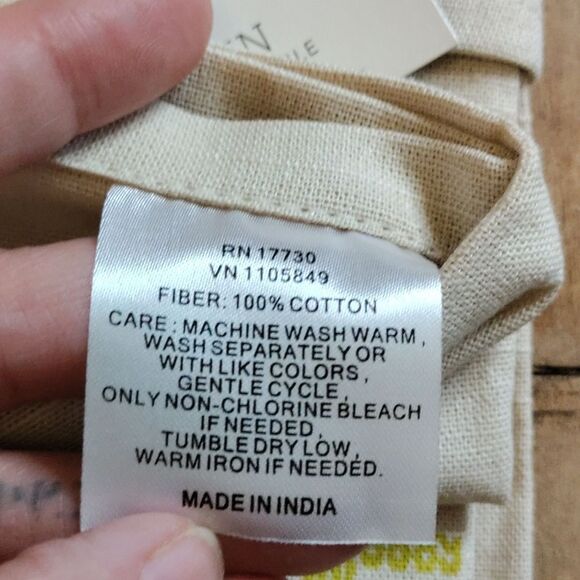 Threshold Napkins Cotton Holiday Joy Peace Cream - Picture 4 of 6